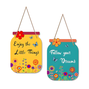 Artvibes Follow Your Dreams Wooden Wall Hanger | Quotes Decor Item | Motivational Wall Decor | Wall Poster | Graphic Art | Gift Items | Office Wall Decoration Items