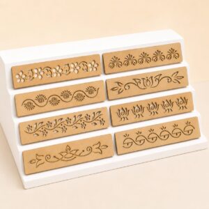 Border Rangoli Stencil Set for Home Entrance & Floor Decoration | Stencils for Pooja & Daily Use ,Rangoli shapa - Pack of 8